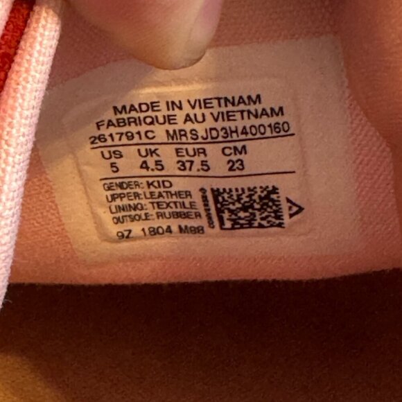 Converse Sneakers Kids Size 5 Red Pink Suede One Star Ox GS 'Enamel Red' 261791C - Picture 5 of 10